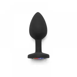 Анальна пробка з райдужним кристалом в основі Toy Joy Rainbow Booty Jewel Small, 7х2.5 см, S - мініатюра 2