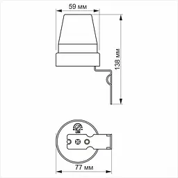 Датчик освітленості VIDEX VL-SN02 10A 220V фотометричний VIDEX (25887-000)
