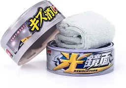 Твердий віск для маскування подряпин SOFT99 Scratch Clear Wax Mirror Finish Silver 00419, для світлих колорів металік, 200 г