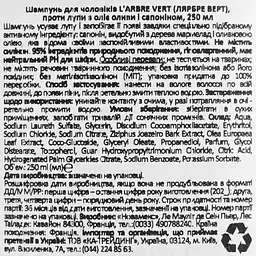 Шампунь L'Arbre Vert проти лупи для чоловіків 250 мл - мініатюра 5