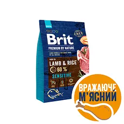 Сухий корм для собак з чутливим травленням Brit Premium Dog Sensitive Lamb з ягням 3 кг - мініатюра 2