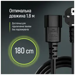 Кабель живлення C13 1.8m black ColorWay (CW-CBP082-BK) - мініатюра 10