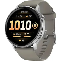Смарт-годинник Garmin Venu 4 45mm Silver with Silver Gray Silicone Band (010-03014-01) [146408]