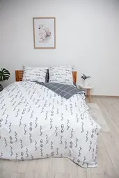 Комплект постільної білизни ТЕП Soft dreams White Look двоспальний сірий з білим (2-03858_27785) - мініатюра 4