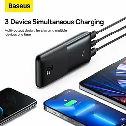 Портативний акумулятор BASEUS Bipow Pro Digital Display Fast Charge 10000 mAh 20 W (PPBD040201) чорний - мініатюра 4