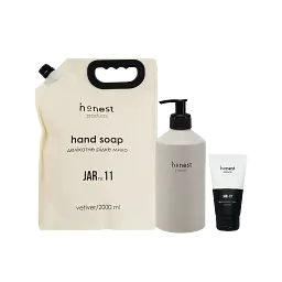 Набір мило для рук рефіл з алюмінієвою пляшкою Honest products