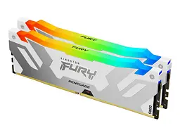 Пам'ять для настільних комп'ютерів Kingston DDR5 32GB (2x16GB) 6400Mhz FURY Renegade RGB White (KF564C32RWAK2-32) - мініатюра 2