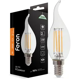 Світлодіодна лампа Feron LB-159 CF37 230V 6W E14 4000K (25751)