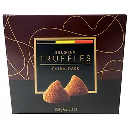 Трюфелі з какао-порошком Belgian Truffles chocolates Extra Dark 150 г
