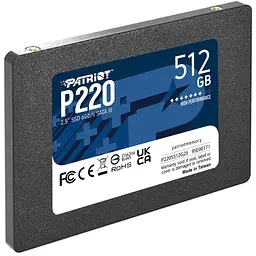 SSD диск 512GB Patriot P-220 SATAIII 2.5 TLCw
