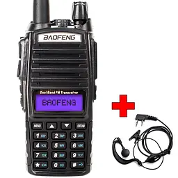 Рація дводіапазонна Baofeng UV-82 (136-174 MHz, 400-520 MHz), 5 Вт, 2000 mAh + ремінець + гарнітура у подарунок