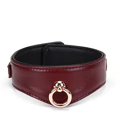 Нашийник з повідцем Liebe Seele Wine Red Curved Collar - мініатюра 3