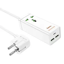 Фільтр–подовжувач Hoco AC9A Talent desktop charger (1 х розетка 2 х USB 1 х Type-C) 30W 10A - мініатюра 4