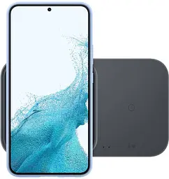 Samsung Зарядне бездротовий пристрій Duo 15Вт, сірий темний - мініатюра 2
