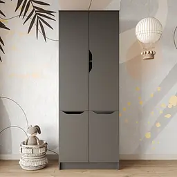 Шафа розпашна MebelStar 4Д Лілу 80x40x210 см Антрацит (MBS-1410) - мініатюра 2
