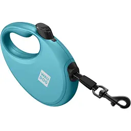 Повідець-рулетка для собак Waudog R-leash з контейнером для пакетів, світловідбивна стрічка, М до 20 кг, 5 м блакитний - мініатюра 4