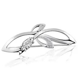 Серебряная брошь (9529)