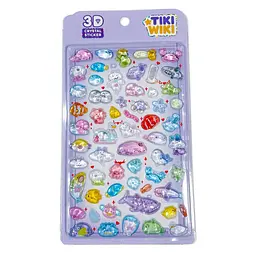 Набір 3D-наліпок "Тікі веселі тварини" Tiki Wiki 51423 серії Crystal