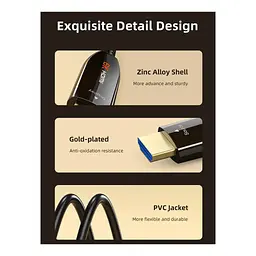 Кабель мультимедійний HDMI to HDMI 50.0m v2.1 AOC Cabletime (CA914036) - мініатюра 5