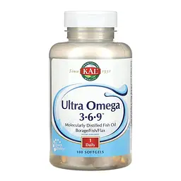 Комплекс жирних кислот KAL Ultra Omega 3-6-9 1200 мг 100 softgels