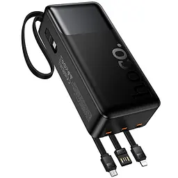 Портативний ЗП Power Bank Hoco J156B Founder 22.5W+PD20W with four cables 30000 mAh Black - мініатюра 4
