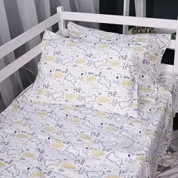Простирадло MirSon Dino 011 на гумці фланель 70x130 см (2200009654961) - мініатюра 2