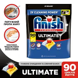 Засіб для миття посуду Finish Ultimate Лимон 90 капсул (3337881) - мініатюра 2