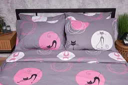 Набір наволочок Moon&Star Бязь Gold Люкс Mauve Cats 40х40 см 2 шт