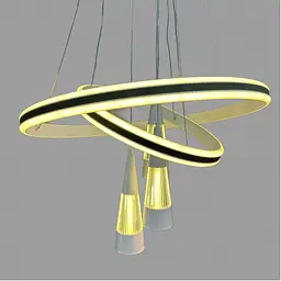 Лед люстра підвісна Linisoln 100-3 WH метал, акрил, LED-стрічка, 100 Вт, 110 см висота, 60*40 см ширина - мініатюра 2