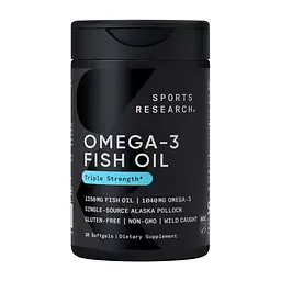 Омега-3 Sport Research Alaska Pollock Fish Oil 1250 мг 30 softgels