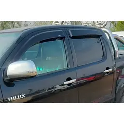 Дефлектори вікон вітровики HIC для Toyota Hilux 2004-2015 (T08) - мініатюра 5