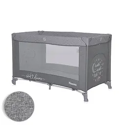 Дитячий манеж на колесах від народження до 3 років Noemi 1 Layer Cool Grey Star Lorelli Сірий