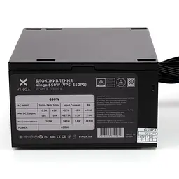 Блок живлення Vinga 650W 80+ (VPS-650P1) - мініатюра 5