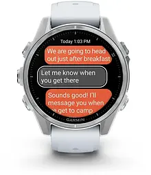Смарт-годинник Garmin Fenix 8 43mm AMOLED Silver with Whitestone Silicone Band (010-02903-00) - мініатюра 7
