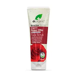 Скраб для обличчя з олією троянди Отто Dr.Organic 125 мл