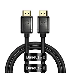 Кабель Baseus High Definition Series Cable HDMI 8K to HDMI 8K Adapter Zinc Alloy 1m WKGQ000001 Black