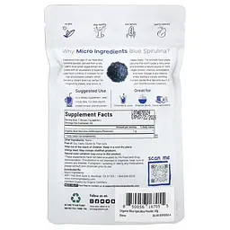 Спіруліна Organic Blue Spirulina 60 g Micro Ingredients vit0004893 - мініатюра 2