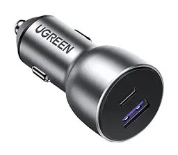 Зарядний адаптер для авто UGREEN CD213 2 порти C + U 52.5W сірий - мініатюра 3