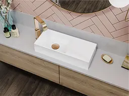 Умивальник Miraggio COPPER 500 (0001052) Miramarble, Глянцевий, Накладний, Білий - мініатюра 6