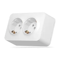 Розетка Videx BINERA IP20 зовнішня 2ая із заземленням біла (VF-BNS22G-W)
