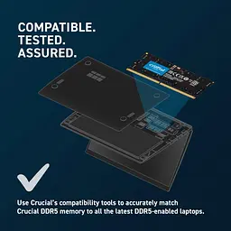 Модуль пам'яті Crucial DDR5 48GB 5600MHz SODIMM CL46 (CT48G56C46S5) - мініатюра 3