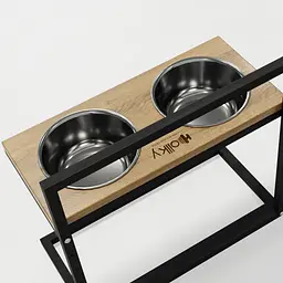 Hollky Flex L — регульовані миски на підставці для великих собак (2 × 1.8 л) - мініатюра 6