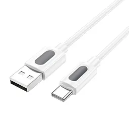 Дата кабель Borofone BX114 Structure USB to Type-C 3A (1m) White - мініатюра 3
