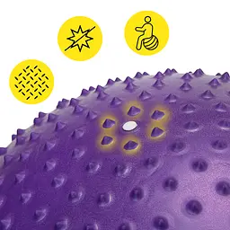 М'яч для фітнесу (фітбол) Cornix 55 см масажний Anti-Burst Violet XR-0468 - мініатюра 2
