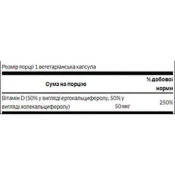 Вітаміни Swanson D Complex D2 D3 2000 мг 60 капсул - мініатюра 2