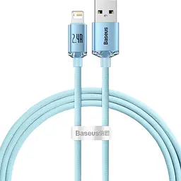 Кабель Baseus Crystal Shine Series Lightning 2.4A (1.2m) sky blue (CAJY001103)