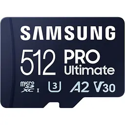 Карта пам'яті Samsung microSDXC 512GB Class 10 UHS-I U3 V30 A2 PRO Ultimate + SD Adapter [MB-MY512SA] [112858] - мініатюра 6