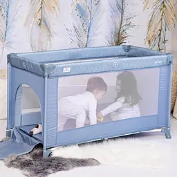 Ігровий дитячий манеж від народження до 3-х років Torino 1 Layer Arctic Floral Lorelli Блакитний - мініатюра 8