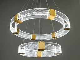 LED люстра підвісна на два кільця Diasha 1022-400+600 - мініатюра 2