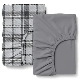 Набір простирадло на резинці фланель 90х200 BASALT TARTAN COSAS (4822052502655)